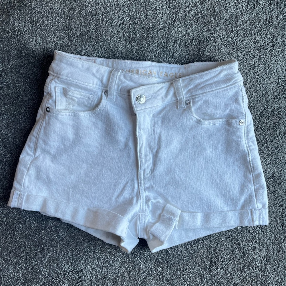 American Eagle White Jean Shorts